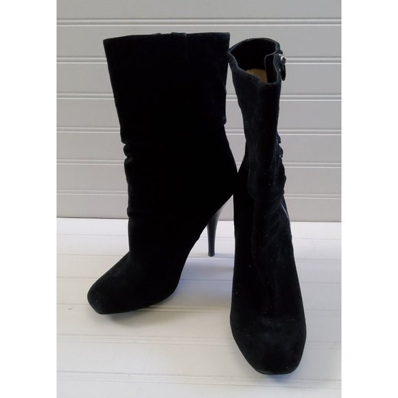 Michael Kors MK Women’s Slouchy Heels Boots Black Size 9M - Picture 1 of 11